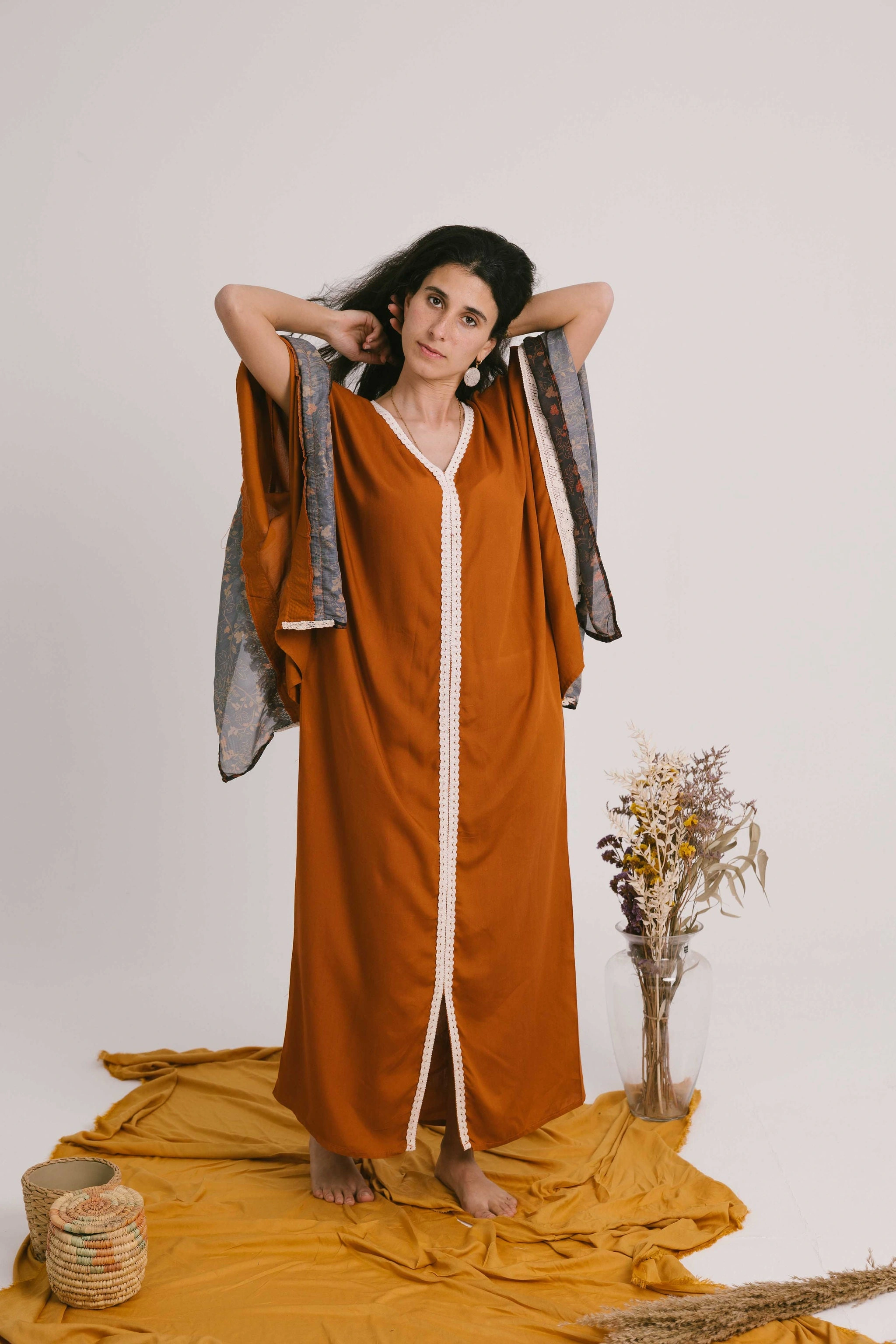 Alas de Ángel Floreales Camello: Elegancia Boho, Toque Místico.